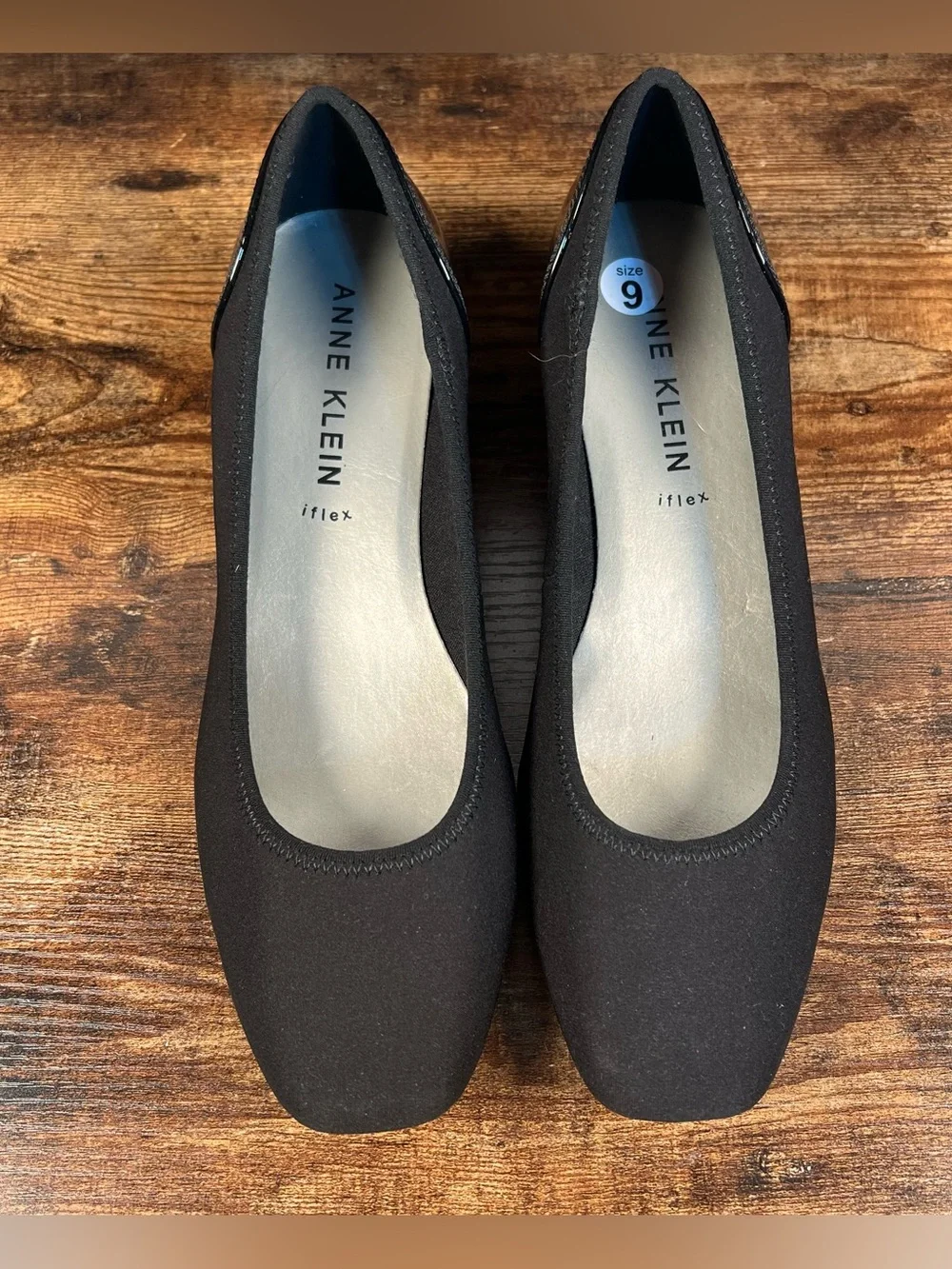 Anne Klein Shoes Slip On Wedge Heel Patent Leather Detail Wisher2 Women's 9.5
